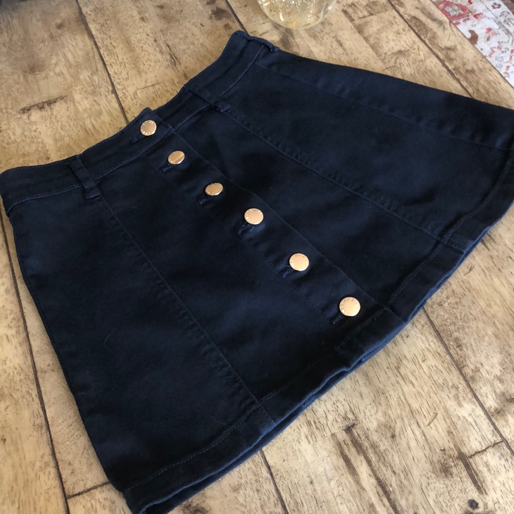 Button Up Mini Skirt